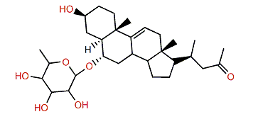 3b-Hydroxy-5a-cholest-9(11)-en-23-one 6-O-b-D-quinovopyranoside